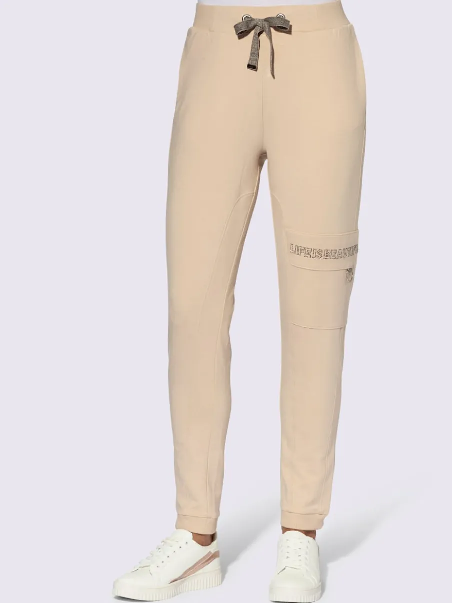 Pantalons jogpants avec poches et détails scintillants