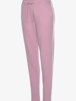 Pantalons jogpants doux à rayures et bords-côtes