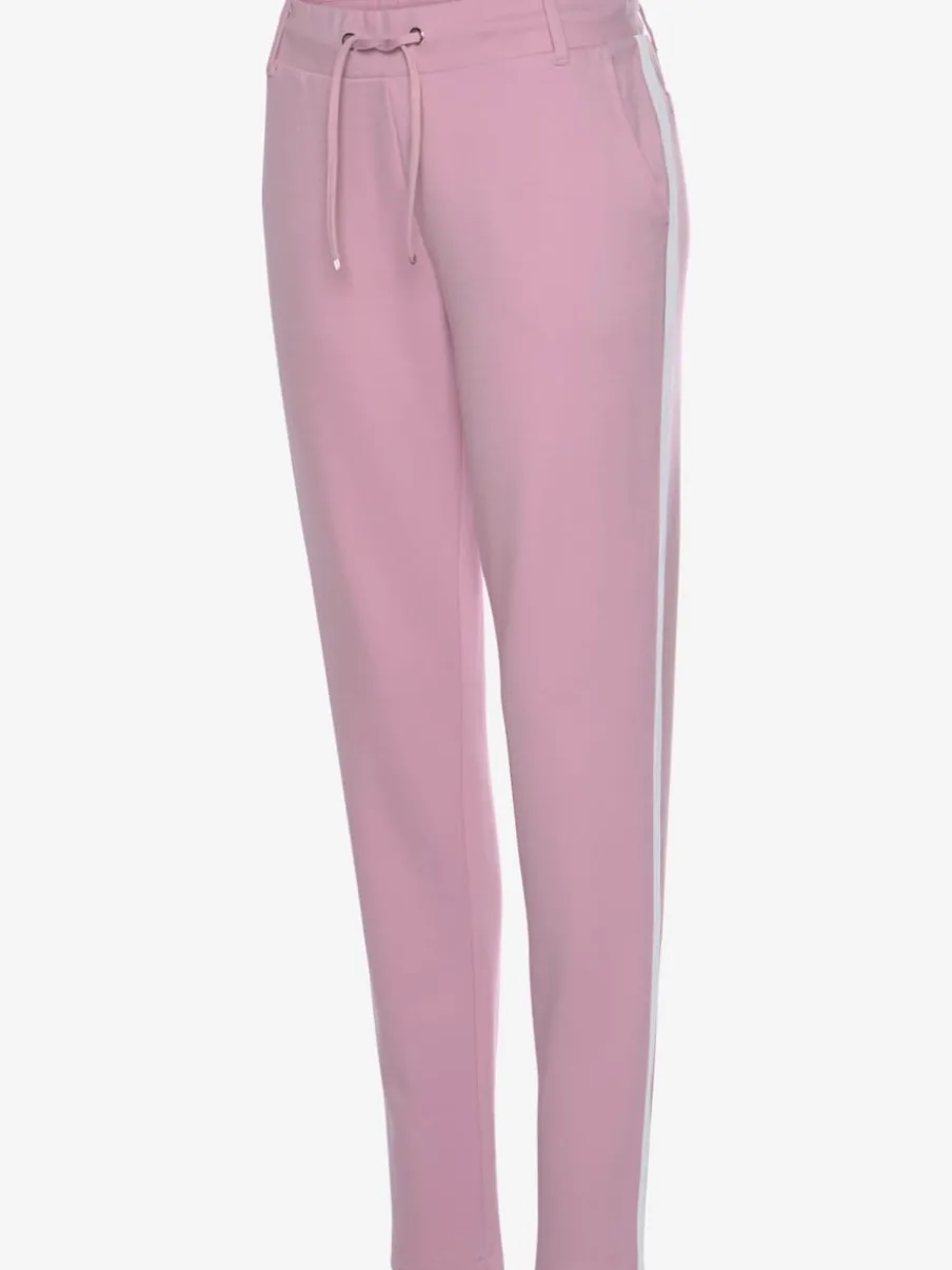 Pantalons jogpants doux à rayures et bords-côtes