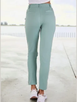 Pantalons jogpants doux à rayures et bords-côtes