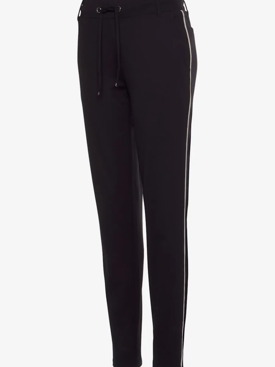 Pantalons jogpants doux à rayures et bords-côtes