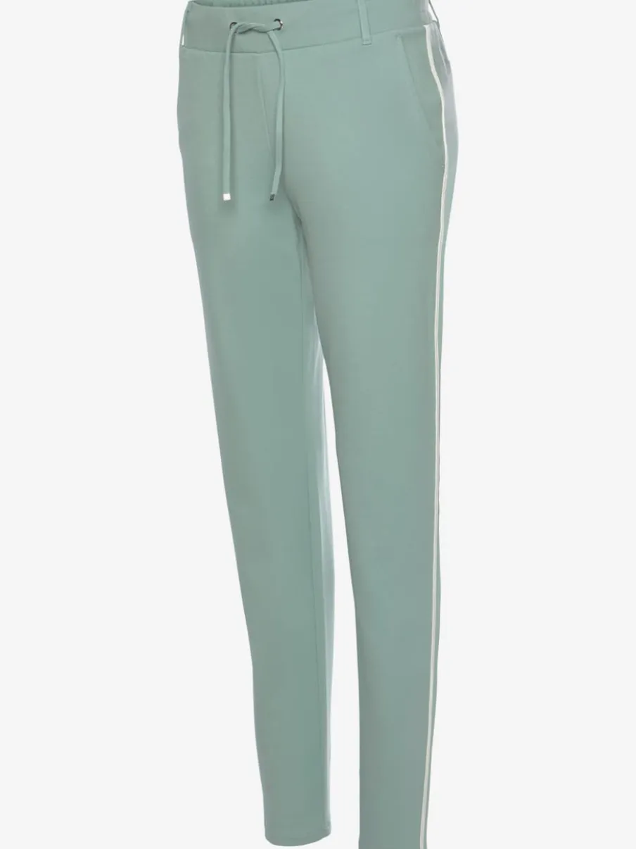 Pantalons jogpants doux à rayures et bords-côtes