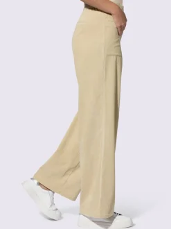 Pantalons large en velours avec ceinture élastique confortable
