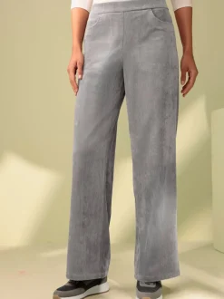 Pantalons large en velours avec ceinture élastique confortable