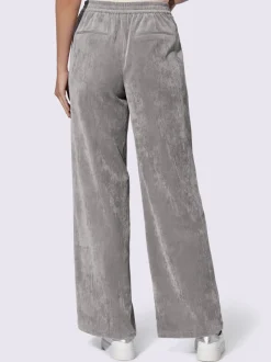 Pantalons large en velours avec ceinture élastique confortable