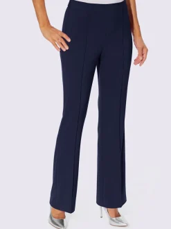 Pantalons larges avec ceinture élastique et nervures raffinées