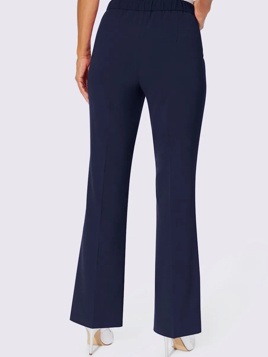 Pantalons larges avec ceinture élastique et nervures raffinées
