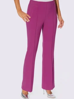 Pantalons larges avec ceinture élastique et nervures raffinées