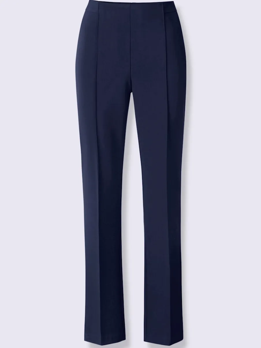 Pantalons larges avec ceinture élastique et nervures raffinées