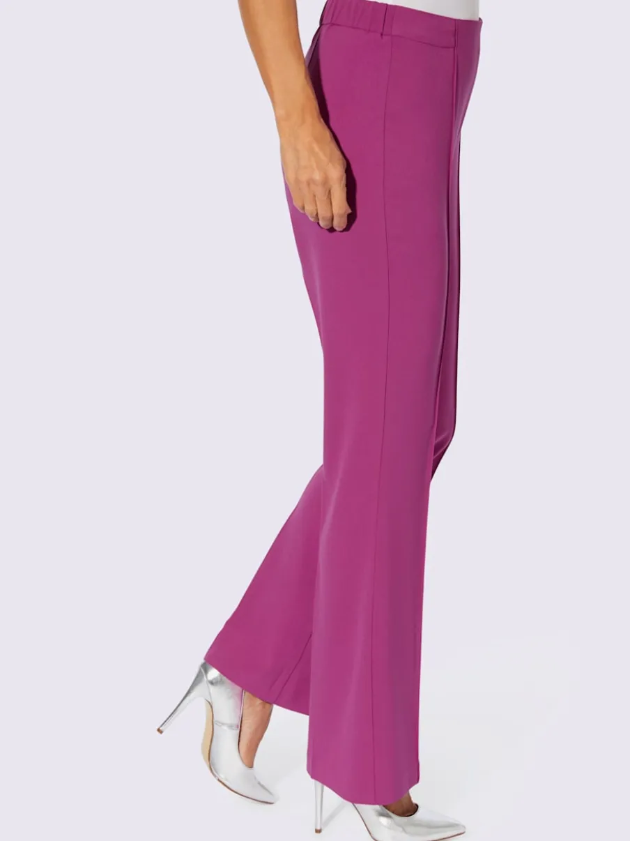 Pantalons larges avec ceinture élastique et nervures raffinées