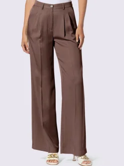 Pantalons larges avec plis et poches confort fit