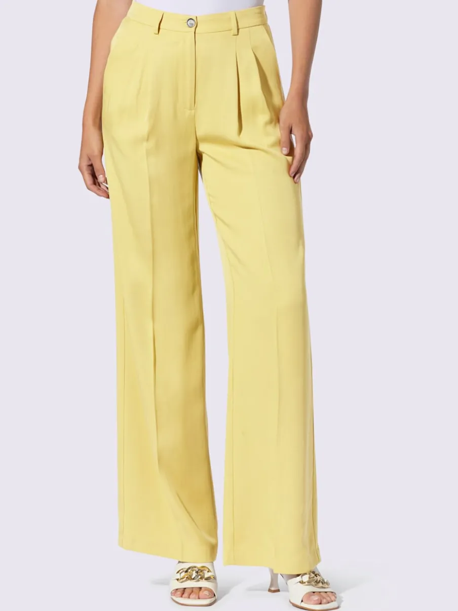 Pantalons larges avec plis et poches confort fit