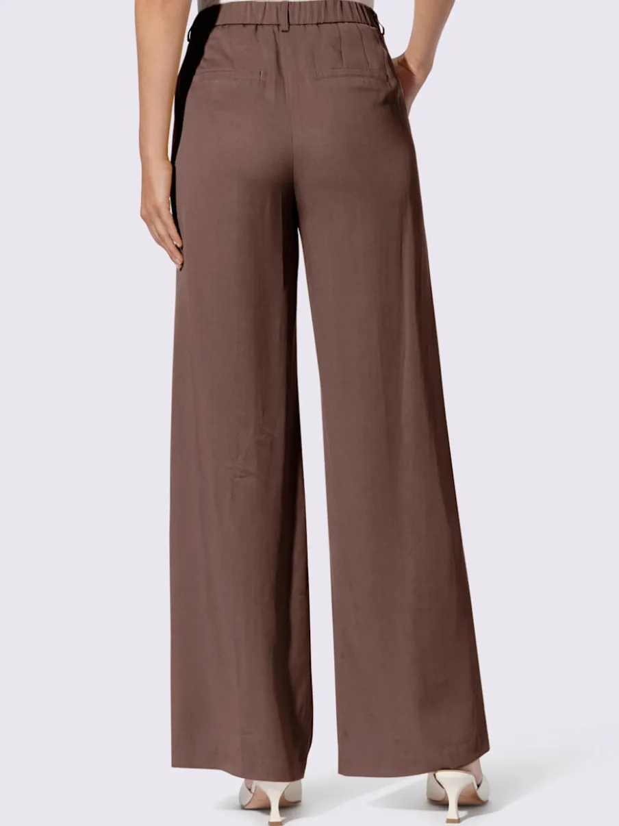 Pantalons larges avec plis et poches confort fit