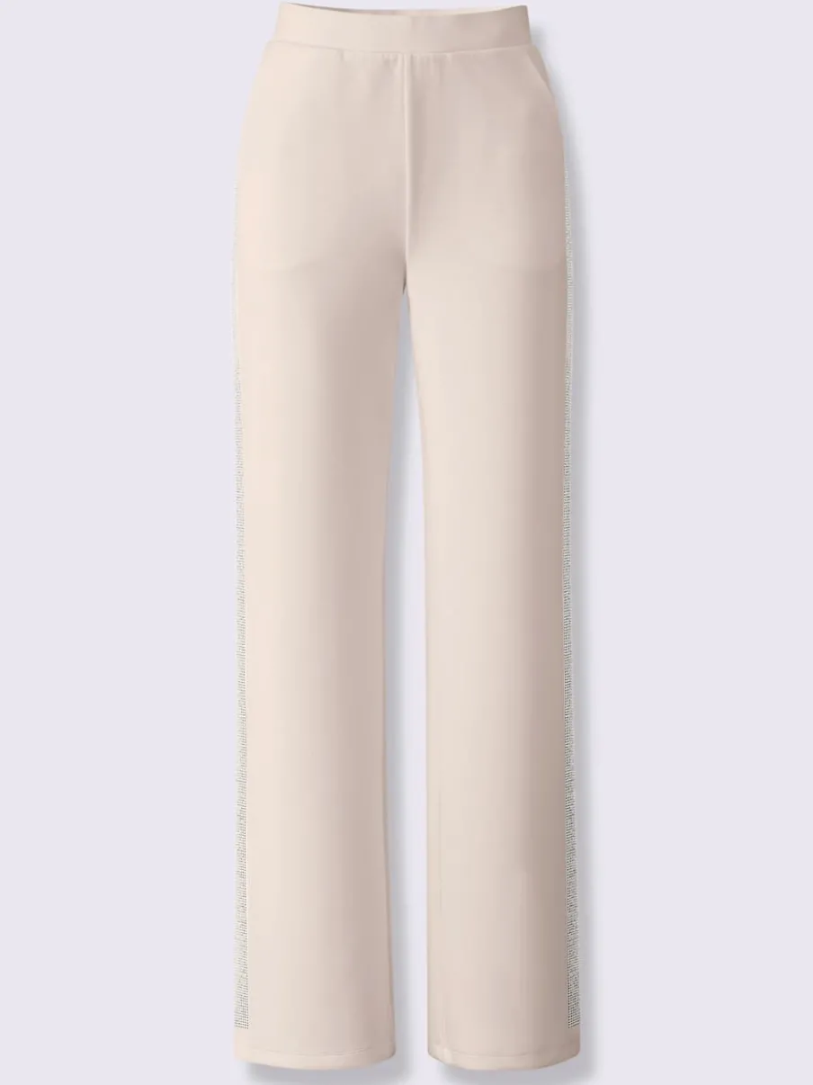 Pantalons larges avec poches avant et pierres brillantes