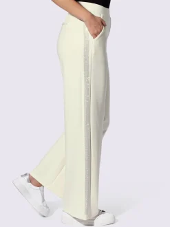 Pantalons larges avec poches avant et pierres brillantes