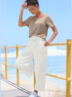 Pantalons larges avec poches latérales pour loisirs