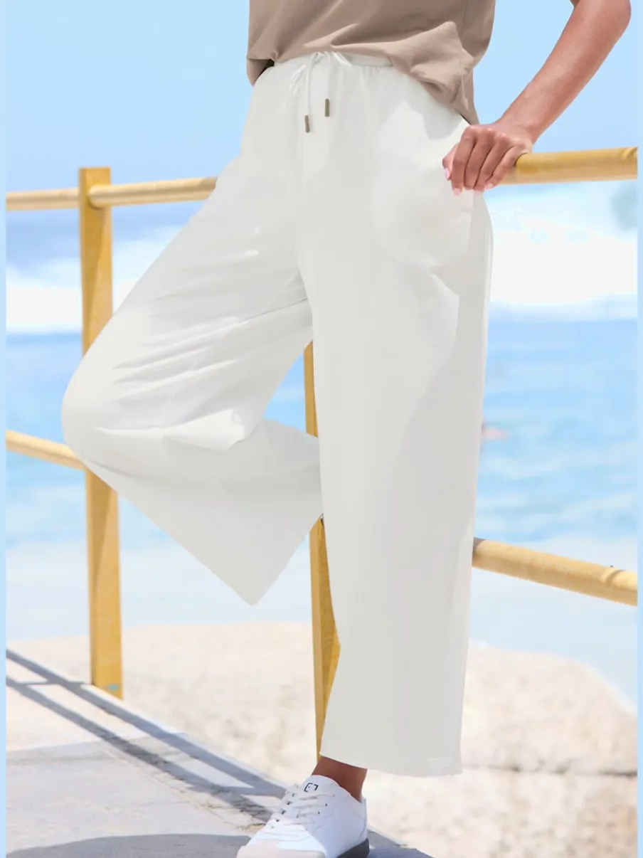 Pantalons larges avec poches latérales pour loisirs