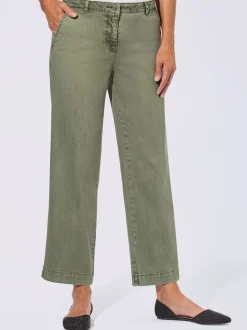 Pantalons larges avec poches et matière twill douce