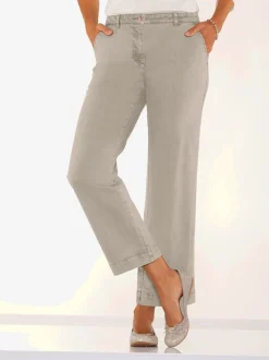 Pantalons larges avec poches et matière twill douce
