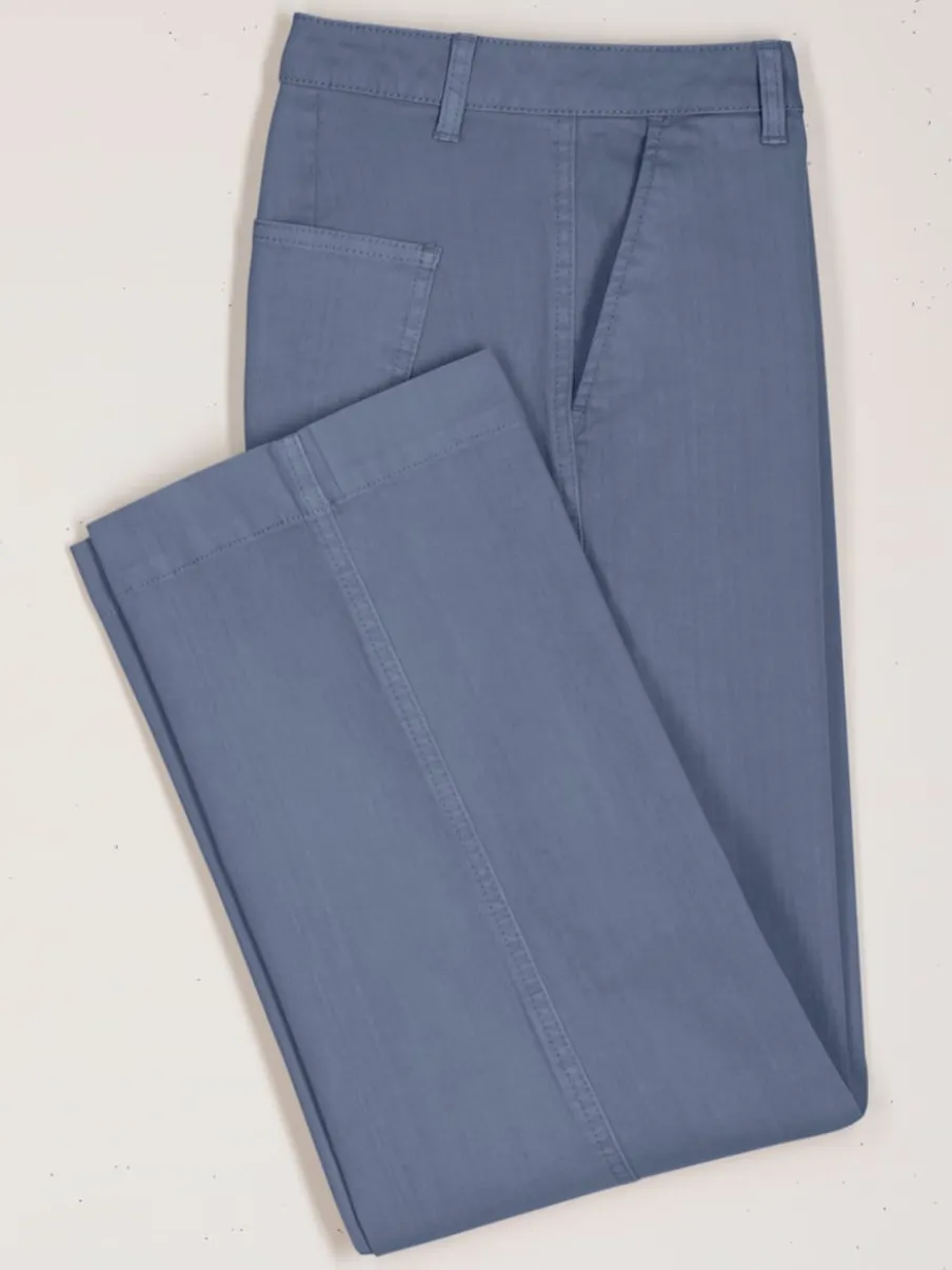 Pantalons larges avec poches et matière twill douce