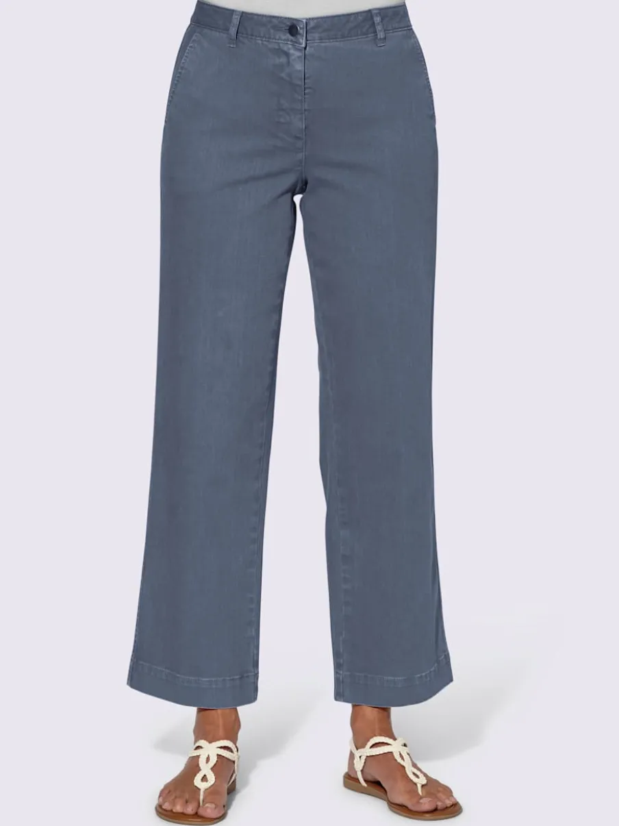 Pantalons larges avec poches et matière twill douce