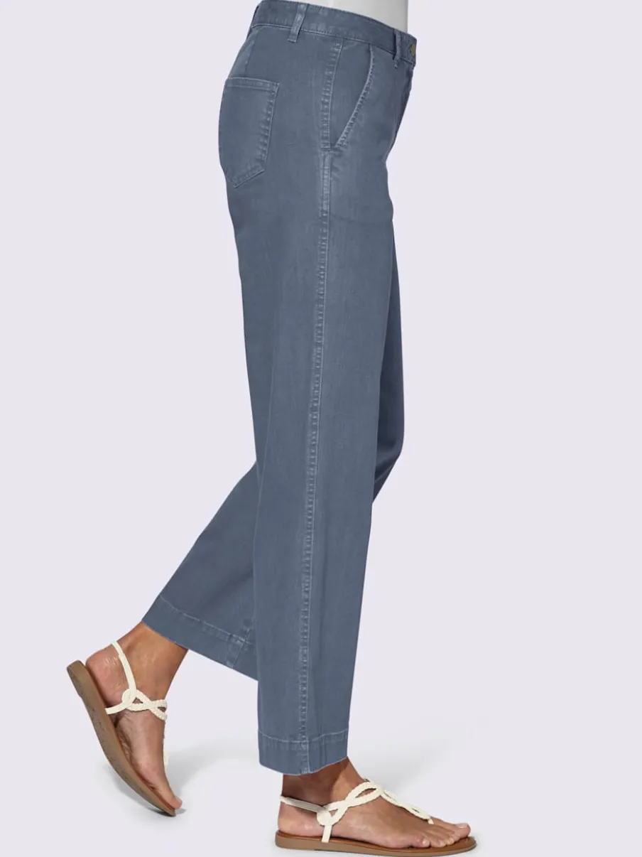 Pantalons larges avec poches et matière twill douce