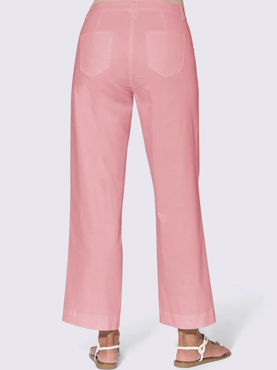 Pantalons larges avec poches et matière twill douce