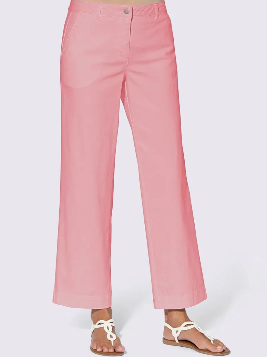Pantalons larges avec poches et matière twill douce
