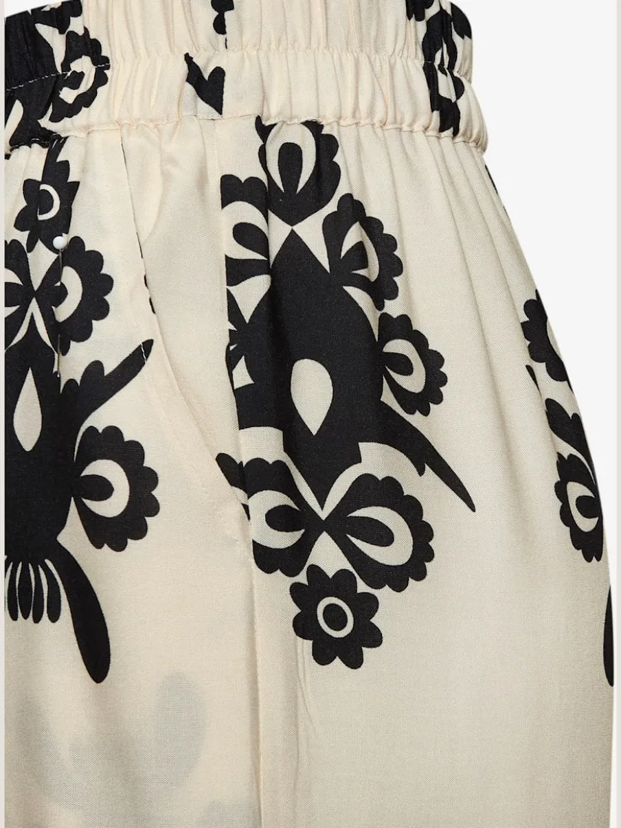 Pantalons larges avec poches imprimé viscose douce
