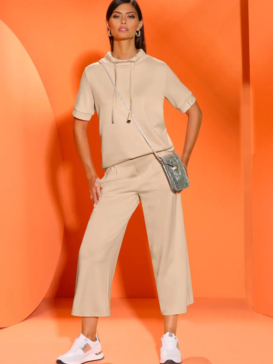 Pantalons larges à ceinture élastique et poches latérales