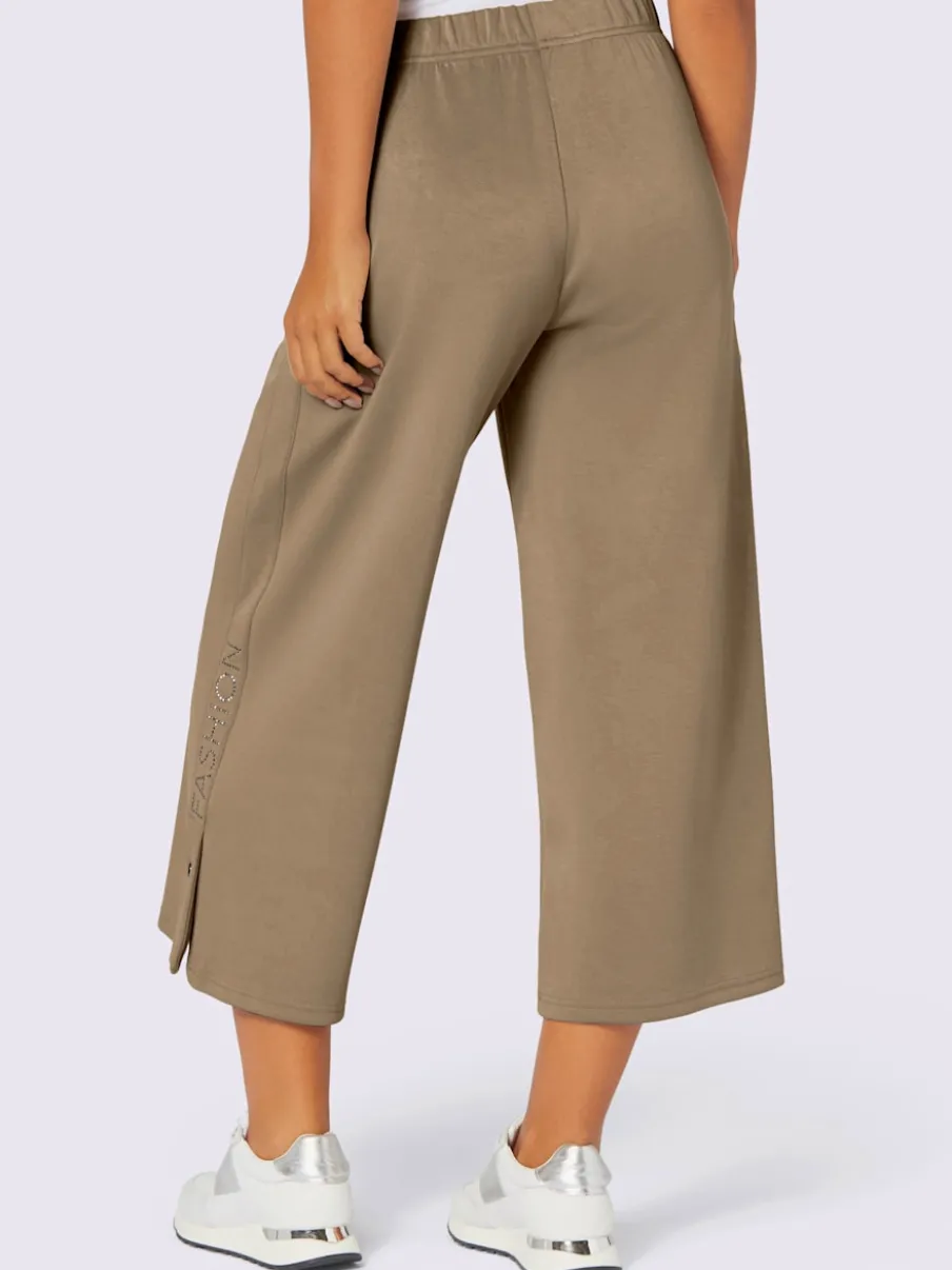 Pantalons larges à ceinture élastique et poches latérales