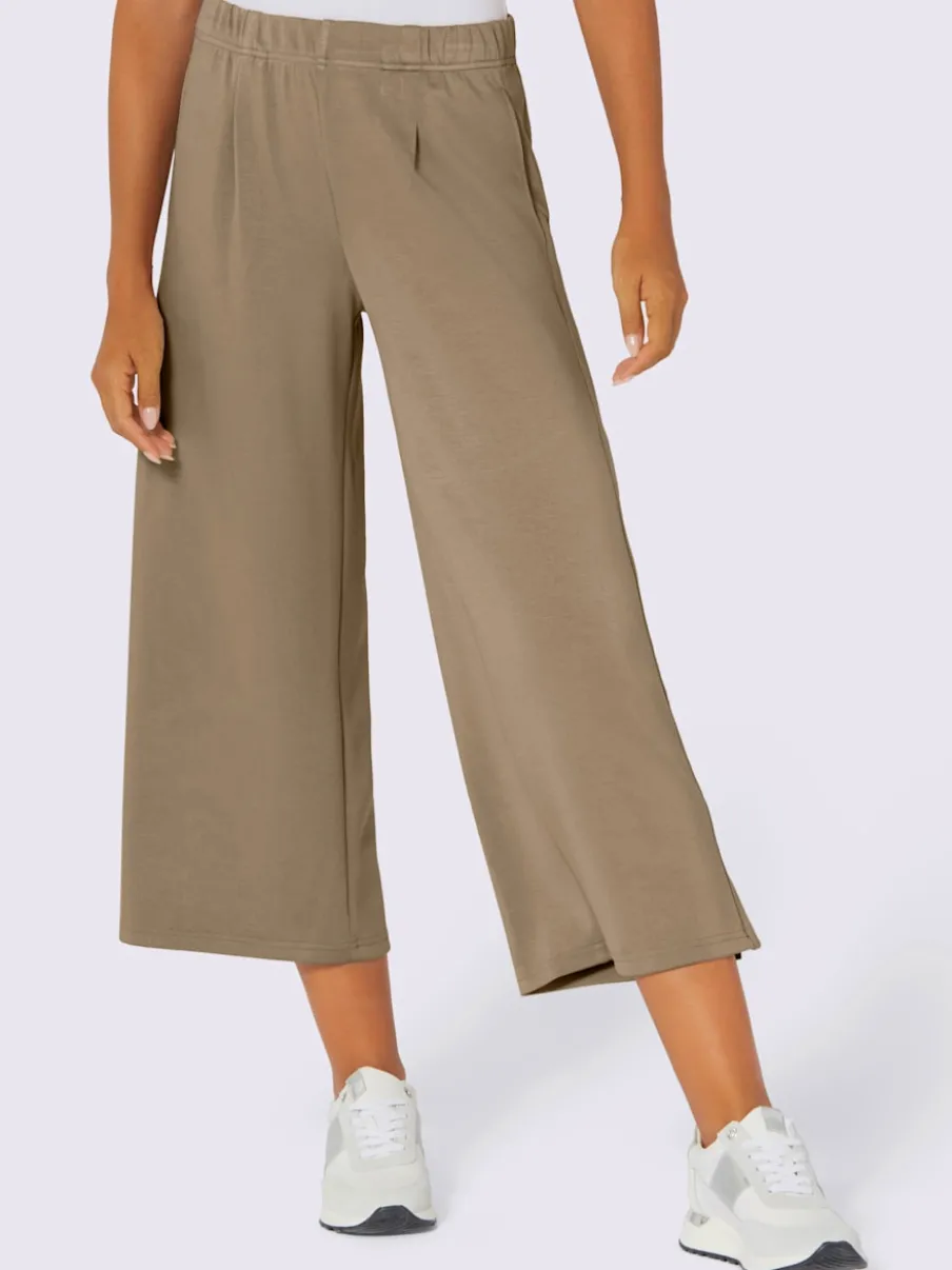 Pantalons larges à ceinture élastique et poches latérales