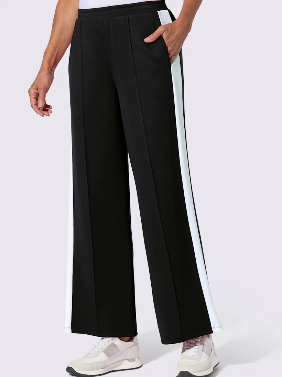 Pantalons larges en jersey avec ceinture élastique et poches