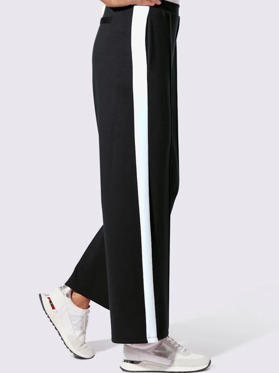 Pantalons larges en jersey avec ceinture élastique et poches