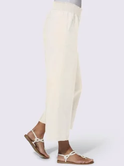 Pantalons larges en lin avec ceinture élastique confortable