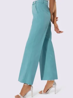 Pantalons larges en mélange de lyocell avec poches