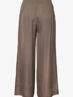 Pantalons larges en satin avec ceinture élastique confortable