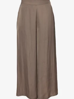 Pantalons larges en satin avec ceinture élastique confortable