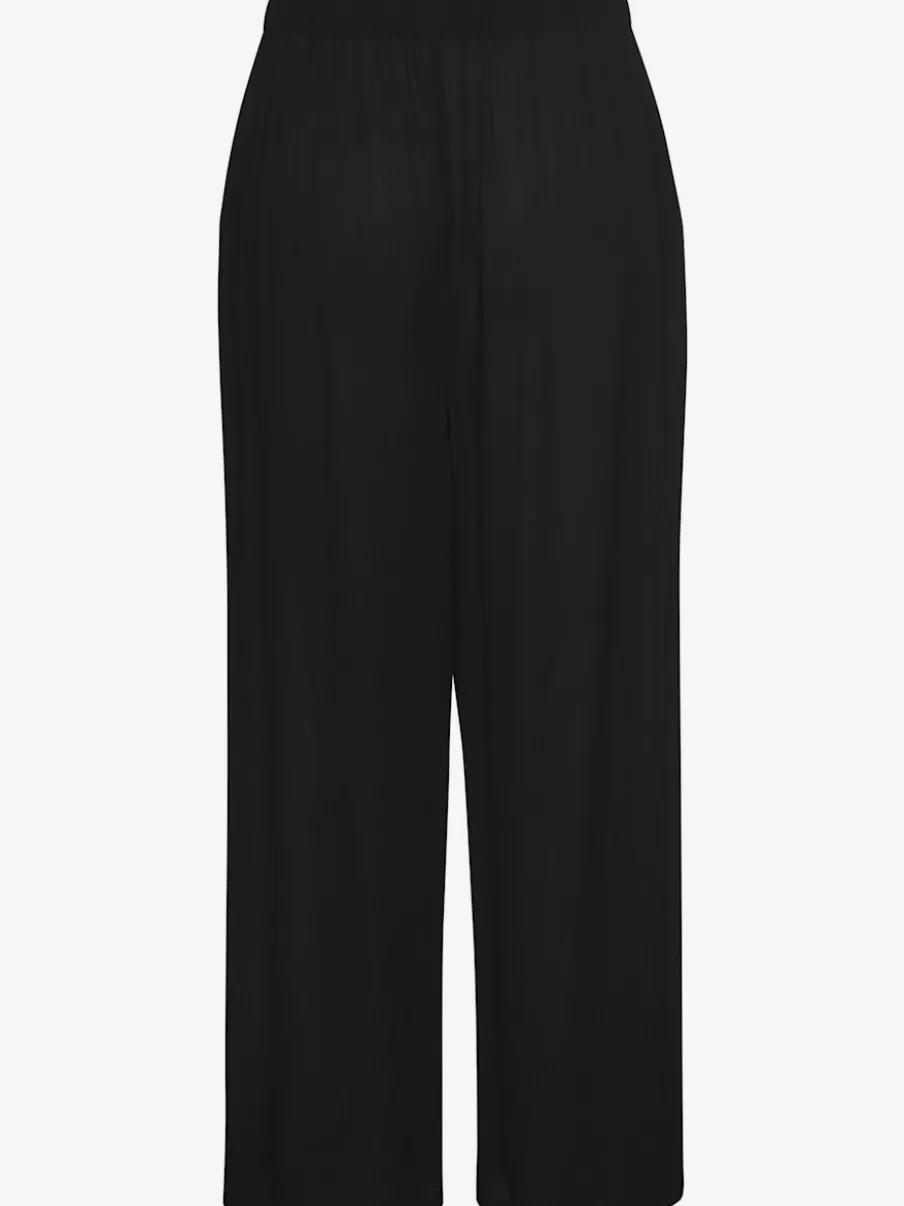 Pantalons larges en viscose avec poches latérales fendues