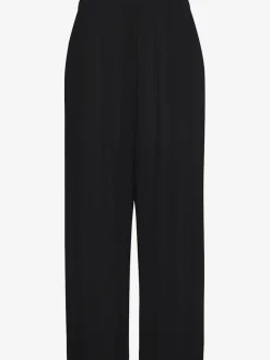 Pantalons larges en viscose avec poches latérales fendues
