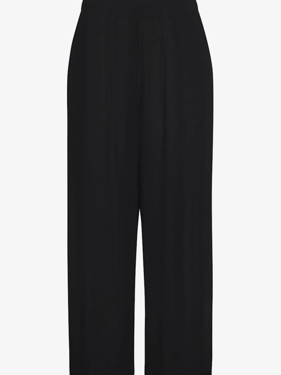Pantalons larges en viscose avec poches latérales fendues