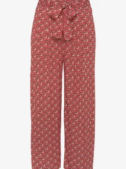Pantalons larges imprimés en jersey doux à nouer