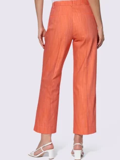 Pantalons larges plissés en denim avec poches latérales