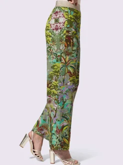 Pantalons à motif jungle avec ceinture élastique confortable