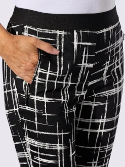 Pantalons 7/8 motifs graphiques avec poches et fentes