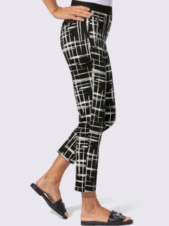 Pantalons 7/8 motifs graphiques avec poches et fentes