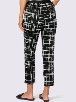Pantalons 7/8 motifs graphiques avec poches et fentes