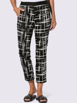 Pantalons 7/8 motifs graphiques avec poches et fentes