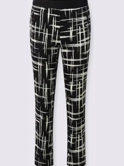 Pantalons 7/8 motifs graphiques avec poches et fentes
