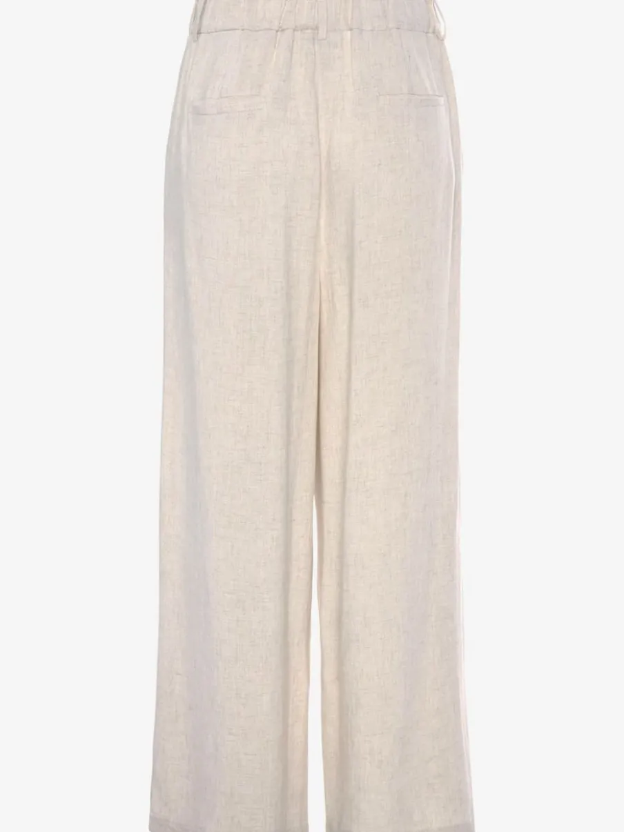 Pantalons palazzo avec élastique et poches latérales